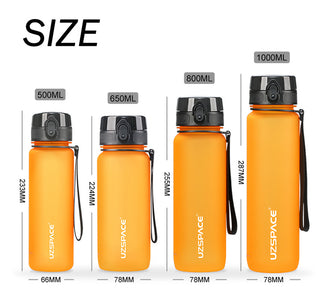 New 500/800/1000ml Sports Water Bottle BPA Free Portable Leak-proof Shaker bottel