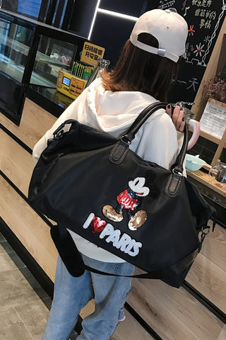 Disney Mickey's New Travel Bag Large-capacity  Oxford Cloth High-quality Men's and Women's Handbags