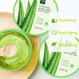 220ML Aloe Vera Gel Natural Face Creams Moisturizer Acne Treatment Cream Sun Repair Cream Whitening Skin Care Smoothing