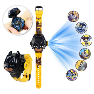 Disney Kid Cartoon Cool Ptojectio Watch Marvel Spider-Man Boy Unicorn Princess Elsa Flash Electronic Digital Student Toy Clock