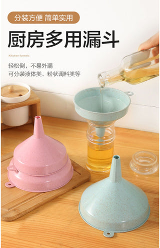 1pc Plastic Funnel Kitchen Oil and Wine Liquid Dispenser Funnel Large Caliber Can Be Hung Funnel Kitchen Tools Funnel