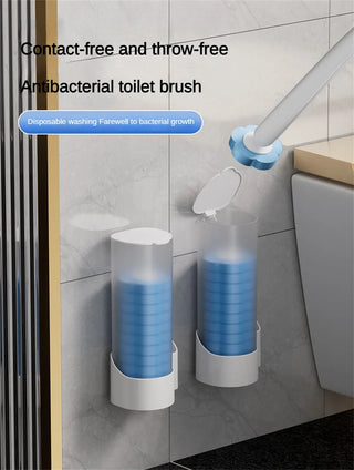 Disposable Toilet Brush Cleaner With Long Handle Bathroom