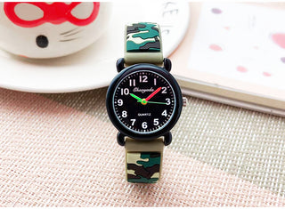 camouflage silicone strap quartz watches children kids students digital cool waterproof clocks