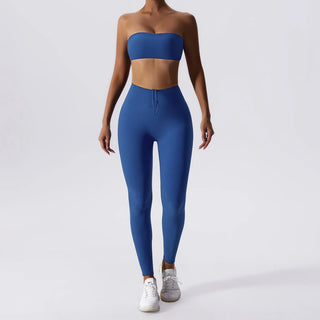 Yoga Set 2 Piece High Waist Leggings Sports Bra Women's Tracksuit Gym Workout Push Up Running Clothes Sportswear Fitness Suit