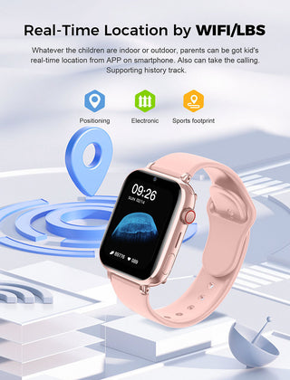 Kids 4G Smart Watch SOS GPS Location Tracker Sim Card Video Call WiFi Chat Camera Flashlight Waterproof Smartwatch