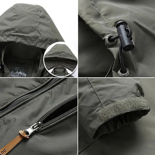 Men Hooded Raincoat Winter Waterproof Skin Kit