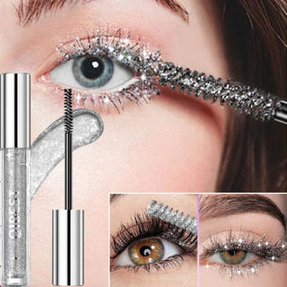 Waterproof Glitter Mascara Long Lasting Sparkle Diamond Eye Makeup - Alodia Store