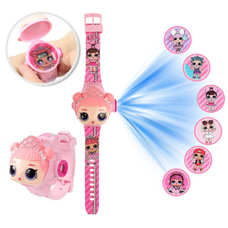 Disney Kid Cartoon Cool Ptojectio Watch Marvel Spider-Man Boy Unicorn Princess Elsa Flash Electronic Digital Student Toy Clock