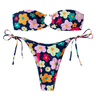 Sexy Floral Bikini Women Pink2 Pieces