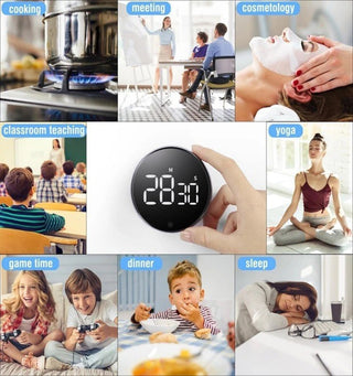 Chronometer Magnetic Kitchen Timer Smart Gadgets Alarm Clock Cooking Timer Digital Timer Countup  Lcd Timer Alarm Reminder