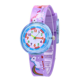 Cartoon bee flower watch children fashion casual unicorn pony kids quartz watches for student boys girls clock girl watch