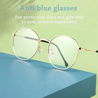 Women Durable Eye Protection Portable Ultra Light Frame Oversized Eyeglasses Computer Goggles Anti-Blue Light Glasses