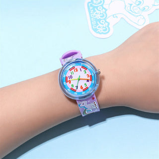 Cartoon bee flower watch children fashion casual unicorn pony kids quartz watches for student boys girls clock girl watch