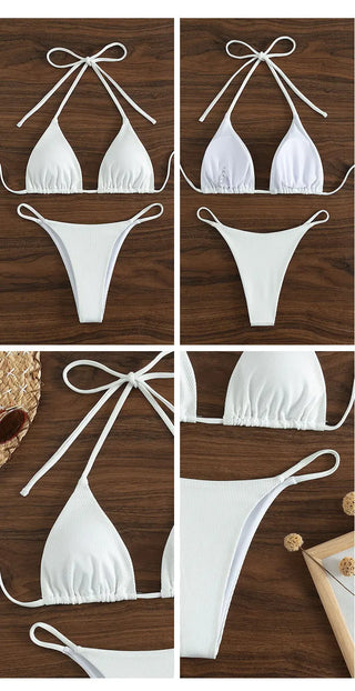 2024 Special Pit Stripe Fabric Bikini Set