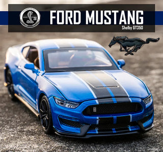 1:32 High Simulation Supercar Ford Mustang Shelby GT350 Car Model Alloy Pull Back Kid Toy Car 4 Open Door Children's Gifts GT500