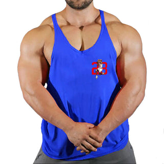 Skull Fitness Clothing Bodybuilding Shirt Men Top Fitness Sleeveless Sweatshirt Gym T-shirts Suspenders Man Men's Vest Stringer