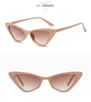 Fashion Women's Luxury Cat Eye Sunglasses Triangle Vintage Design UV400es Unisex ALODIA STORE