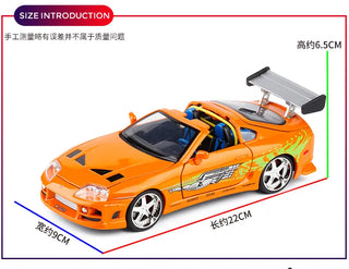 Fast and Furious Brian’s 1995 Toyota Supra High Simulation Diecast Metal Alloy Model Car kids Toy Gift Collection J187