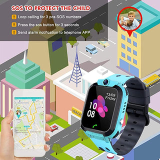 2G Kids Smart Watch SOS Call LBS Tracker Location Sim Card Kid Watch Camera Voice Chat IP68 Waterproof Smartwath