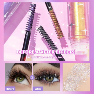 Waterproof Glitter Mascara Long Lasting Sparkle Diamond Eye Makeup - Alodia Store