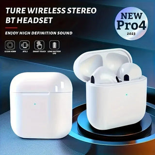 Pro 4 TWS Wireless Headphones Earphone Bluetooth-compatible 5.0 Waterproof Headset with Mic for Xiaomi iPhone Pro4 Earbuds ALODIA STORE
