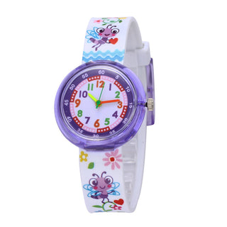 Cartoon bee flower watch children fashion casual unicorn pony kids quartz watches for student boys girls clock girl watch