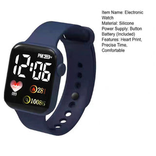 Electronic Wrist Watch  LED Digital Smart sport watch Luminous Square Dial Kids wristwatch for Children Birthday Gift