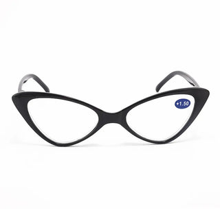 Women Cat Eye Reading Glasses Anti Blue Light Magnifying Computer Glasses Clear Lens Black Leopard Frame Plus Reading Glasses