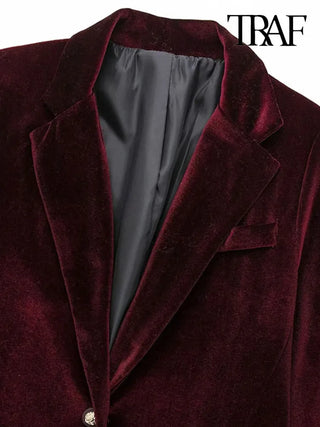 Velvet Blazer Coat Vintage