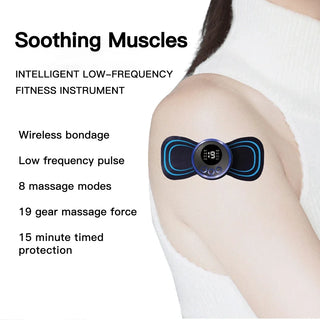 Electric EMS Neck Massager Mini Cervical Back Muscle Pain Relief Patch Stimulator Massageador Mat Portable Gel Pad Stickers Slim