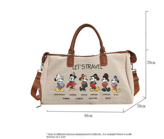 2023New Disney Mickey Fashion Suitcase Travel Tote Bag Men's and Women's