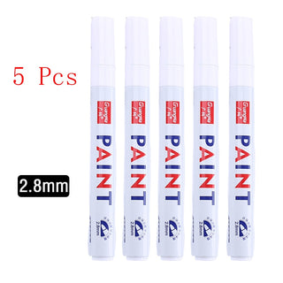 White Marker Pens grafting set 2.0mm Oily Waterproof White Gel Pen DIY