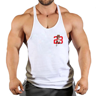 Skull Fitness Clothing Bodybuilding Shirt Men Top Fitness Sleeveless Sweatshirt Gym T-shirts Suspenders Man Men's Vest Stringer