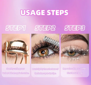 Waterproof Glitter Mascara Long Lasting Sparkle Diamond Eye Makeup - Alodia Store