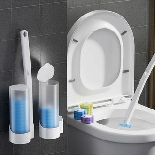 Disposable Toilet Brush Cleaner With Long Handle Bathroom