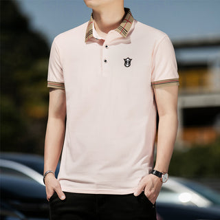 100% Cotton Breathable Brand Polo Shirts Men's Clothing Summer Tops Short Sleeve Casual Cotton Luxury Quality Fashion Clothes