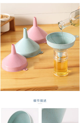 1pc Plastic Funnel Kitchen Oil and Wine Liquid Dispenser Funnel Large Caliber Can Be Hung Funnel Kitchen Tools Funnel