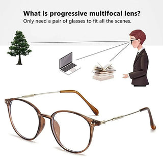 Progressive Multifocal Reading Glasses Anti-Blue Light Computer Glasses Eye Protection Ultra Light Eyeglasses For Men Women