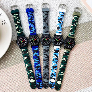 camouflage silicone strap quartz watches children kids students digital cool waterproof clocks