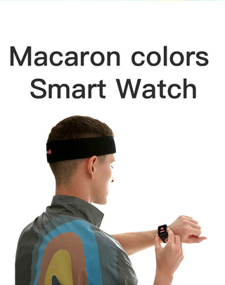 Smart Watch Kids Bluetooth Fitness Tracker Macaron Smartwatch for Men Women Blood Pressure Smart Bracelet for Android IOS