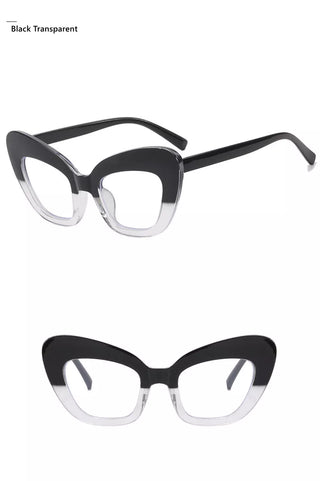 2022 New Fashion Vintage Anti Blue Light Cat Eye Women Glasse Retro Designer Eyeglasse Frame Ladies Ins Trending Clear Computer