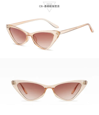 Fashion Women's Luxury Cat Eye Sunglasses Triangle Vintage Design UV400es Unisex ALODIA STORE