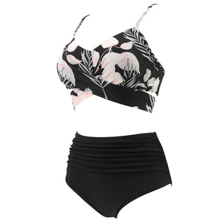 High Waist  Sexy Bikini Set Swimsuit Floral Beachwear V-Neck Bathing Suits Female