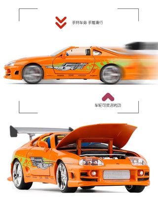 Fast and Furious Brian’s 1995 Toyota Supra High Simulation Diecast Metal Alloy Model Car kids Toy Gift Collection J187