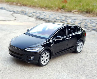 1:32 Tesla Model-X Alloy Car Diecast Sound And Light Pull Back Model Toy Vehicle Metal Car Simulation