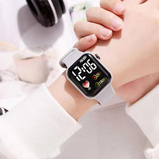 Electronic Wrist Watch  LED Digital Smart sport watch Luminous Square Dial Kids wristwatch for Children Birthday Gift