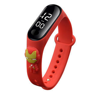 Disney Mickey Mouse Children Watches For Girls Electronic Bracelet Sports LED Spiderman iron Man Doll Kids Watch Waterproof