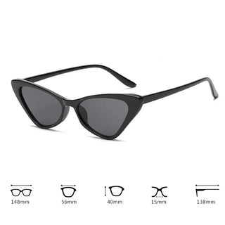 Fashion Women's Luxury Cat Eye Sunglasses Triangle Vintage Design UV400es Unisex ALODIA STORE