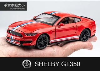 1:32 High Simulation Supercar Ford Mustang Shelby GT350 Car Model Alloy Pull Back Kid Toy Car 4 Open Door Children's Gifts GT500