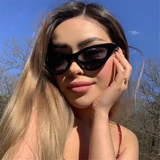 Fashion Women's Luxury Cat Eye Sunglasses Triangle Vintage Design UV400es Unisex ALODIA STORE